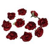 LUOFENG Realistische Retro-Rosen-Köpfe aus Seide, realistische Blumendekorationen für Bastelarbeiten, Zuhause, Hochzeitsarrangements