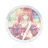 灰皿 ウマ娘 ダイワスカーレット たばこ灰皿 ガラス 丸型 タバコ固定 ガラス 透明 デザイン 滑り止めパッド付 インテリアグッズ デスク装飾 洗いやすい 喫煙具 オフィス 飲食店 タバコ用 業務用 プレゼント 8.5*3.5cm