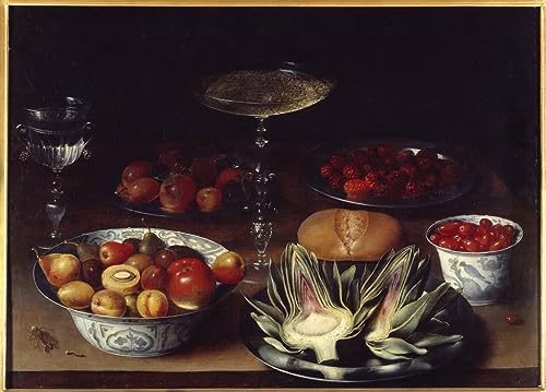 Cuadro de bodegón con alcachofas de Osias Beert reproducción sobre lienzo de 60x90cm