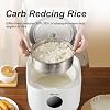 Arrocera saludable de 3 L baja en carbohidratos, vaporera digital baja en azúcar, para papilla, sopa, arroz rápido, arroz blanco, con cesta filtrante de acero inoxidable, 5 funciones de cocción, temporizador de 24 h y mantener caliente automático 6