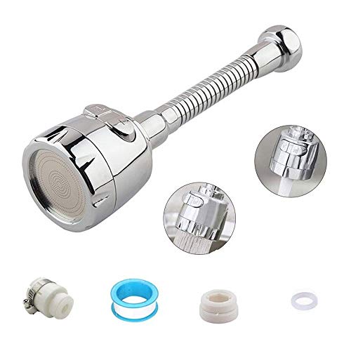 Tête de Robinet de Cuisine, 360 Anti Splash Rotatif d'économie d'eau Robinet Device 2 Modes Buse Filtre Cover