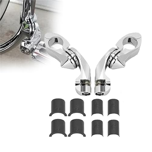 Kurze, Abgewinkelte Highway-Fußrasten Für Motorräder, Sturzbügel-Fußstütze Mit Klemmenhalterungsset Für Triumph Bobber