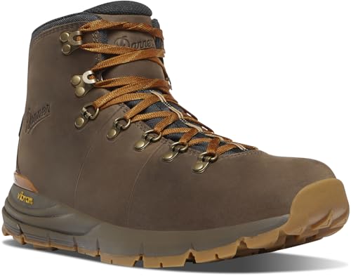 Image of Danner Mountain 600 Leaf Gore-Tex Hiking Boots for Men - Ortholite Tripe Density Footbed - Waterproof Quick Dry Barrier - Vibram SPE Midsole - Full Grain Leather Upper - Traction Outsole