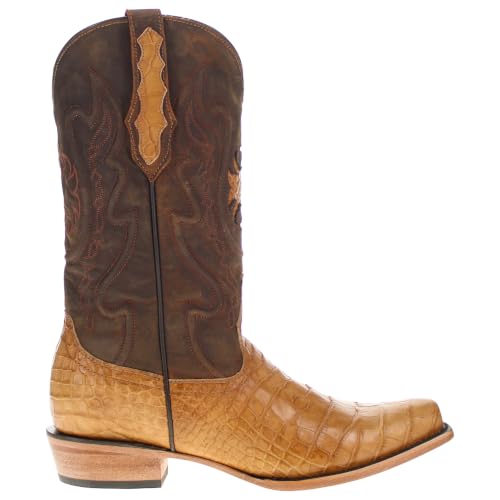 Image of Vaccari Men's Travis Genuine American Alligator Belly Leather Western Cowboy Boots
