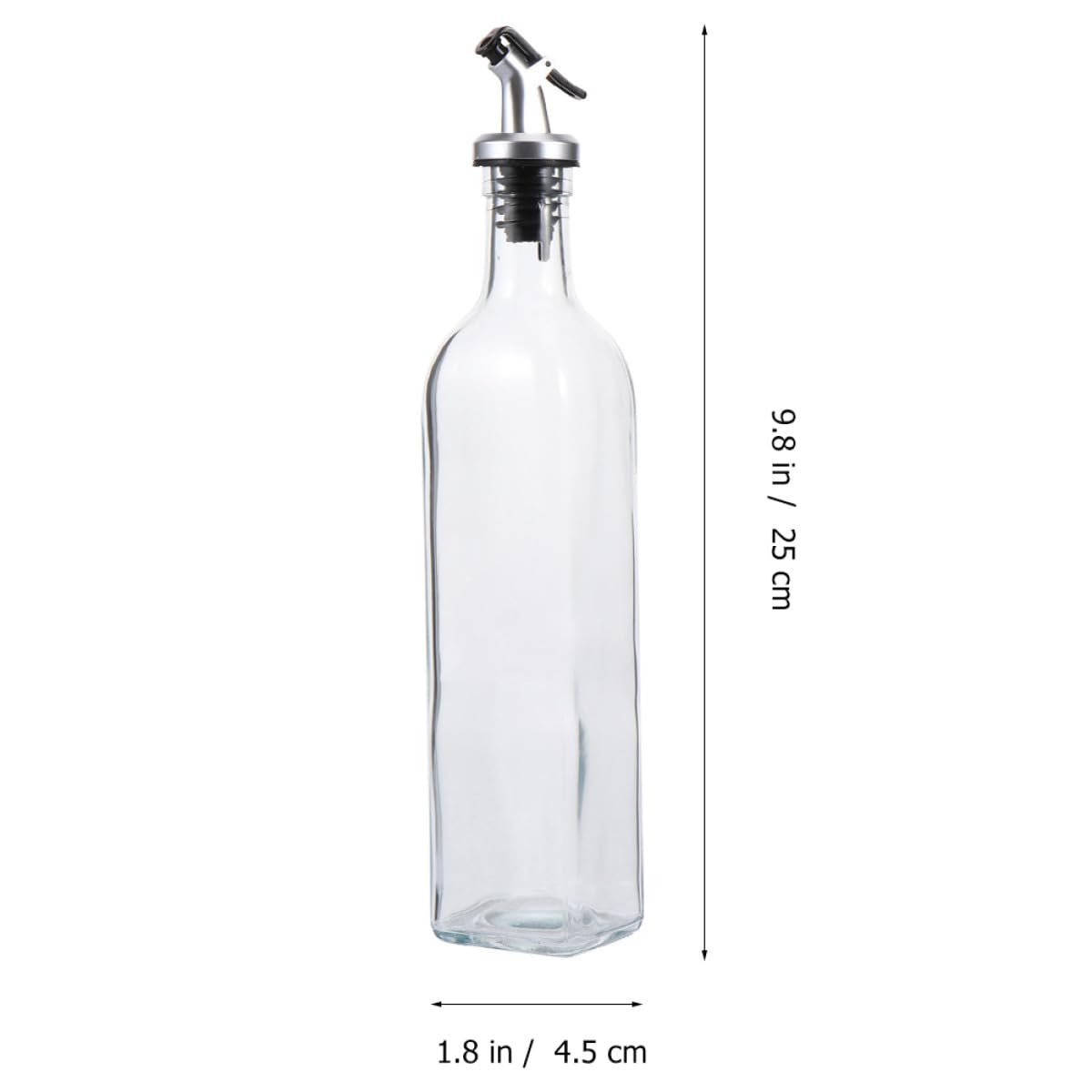 Abaodam Bouteilles Multi-Usages en Verre 250 Ml Lot de 4 pour Condiments, Adaptées à Huile, Vinaigre et Sauces