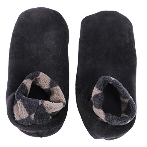 Image of Womens Non Slip Grip Socks Leopard Print Soft Cozy Thick House Indoor Boot Sock Shoes Winter Thermal Fleece Slipper Socks