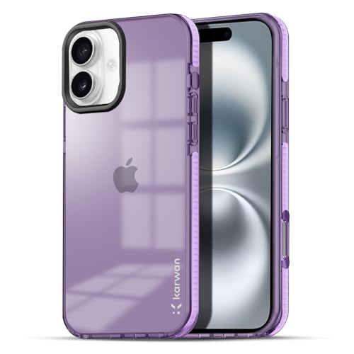 Image of KARWAN Back Cover|iPhone 16 Back Cover |Polycarbonate Material| Full Camera Protection |Perfectly Fit| Case for iPhone 16 - Purple