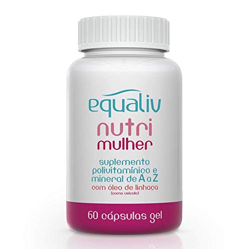 Kit 5 Nutri Mulher Polivitamínico de A a Z Equaliv 60 cápsulas gel
