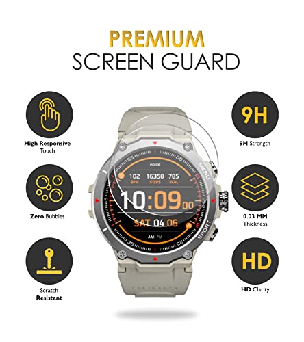 Image of Spartan Shield [2 Pack Screen Guard For Noisefit Force Smartwatch (1.32 inch) || Anti Scratch || 9H Unbreakable Strength || Ultra Clear || Screen Protector For Noise Force [Not Tempered Glass]