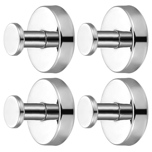 KEESIN 4PCS Ganci a ventosa, gancio per asciugamano da bagno in acciaio inox 304 Supporto a ventosa per piastrelle, finestre di vetro, specchi, cucine, lucido argento