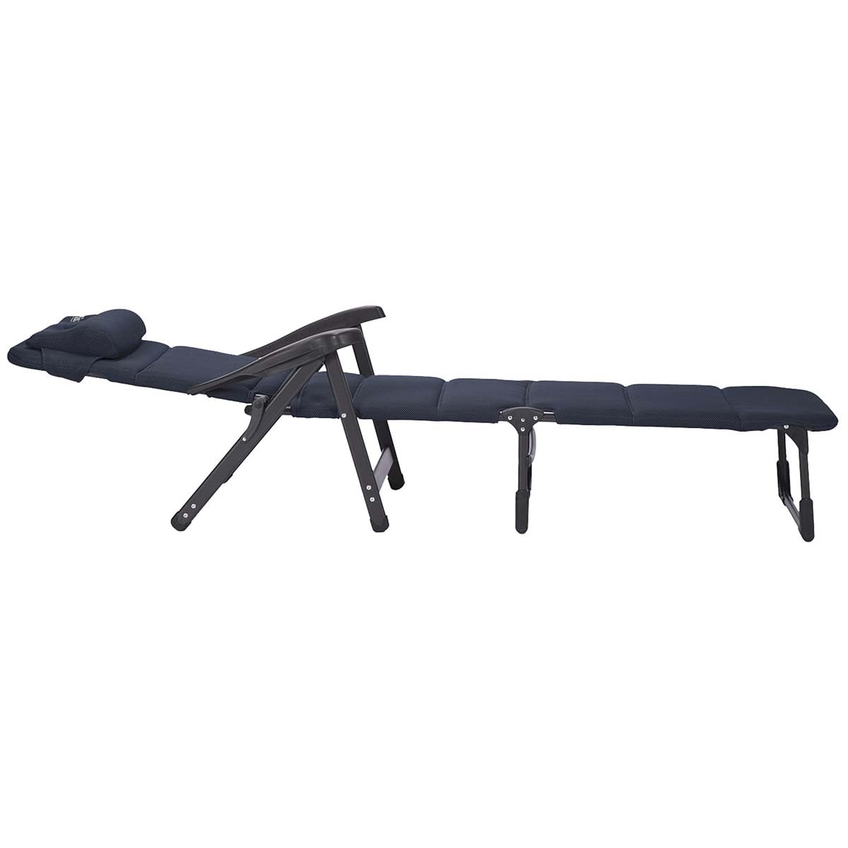 Crespo Sonnenliege Liegestuhl AP 233 Air Deluxe Camping Strand Garten Liege Alu blau