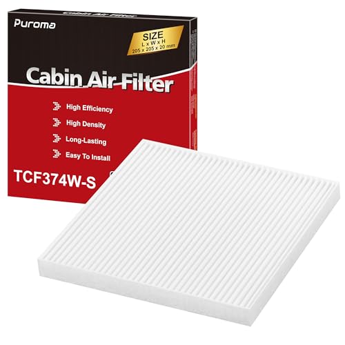 Puroma Cabin Air Filter Replacement for CP374 CF10374 CAF1765 CAF7765 Tacoma Dodge Dart Pontiac Vibe 87139-YZZ09 and 88508-04010 Chrysler: 68164981AA