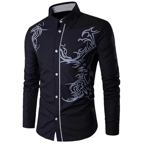 Chemise anti-rides homme style ethnique chic à manches longues