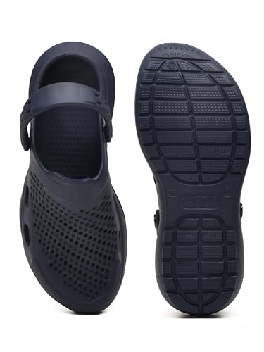 Image of Impakto Men's Clogs | Lightweight & Breathable EVA Waterproof Slip-Ons for Beach, Pool, Walking & Casual Use | Stylish and Skid Resistant with Backstrap | Quick Dry & Soft Cushioned Comfortable Mules