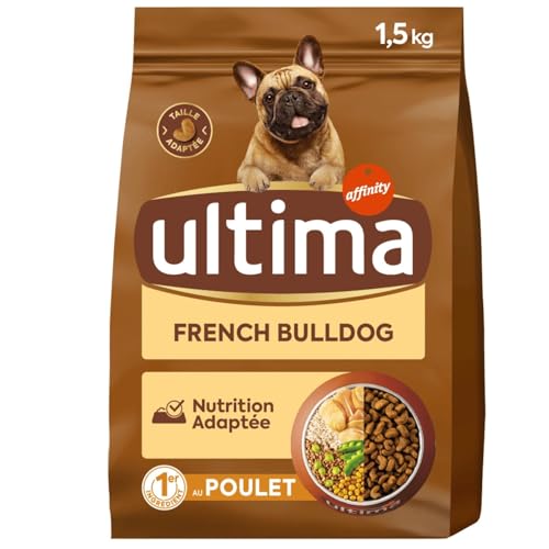 Générique Ultima – Croquettes Nutritives au Poulet pour Bouledogue Français Adulte, Saveur Authentique (Sac 1,5kg) - Le Lot De 3