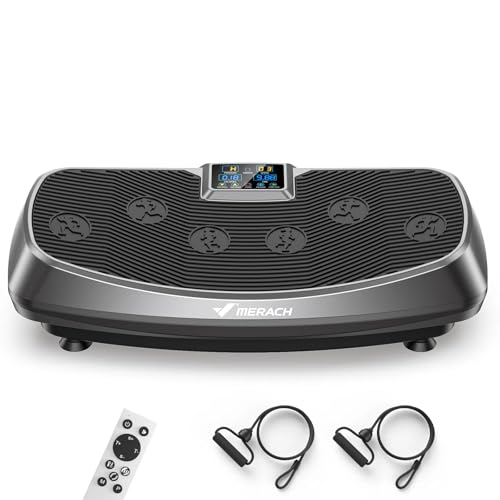MERACH Vibration Plate Exercise Machine with Ropes