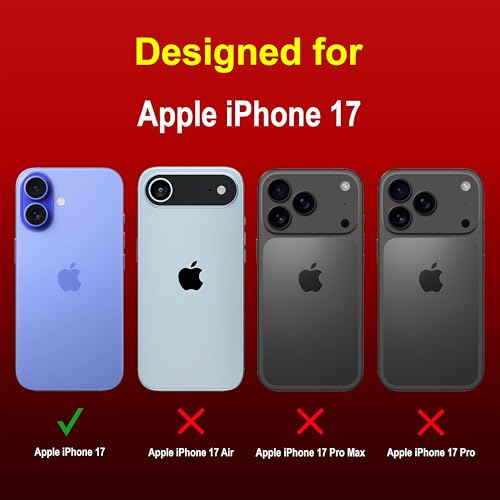 Image of amazon basics Back Case Cover for iPhone 17 | Compatible for iPhone 17 Back Cover | Liquid Silicon Magic Case with Camera Protection | Red