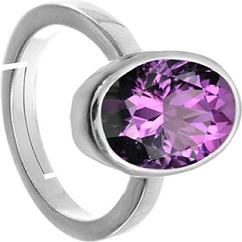 Bague améthyste véritable Jamuniya en argent cadeau idéal taille réglable