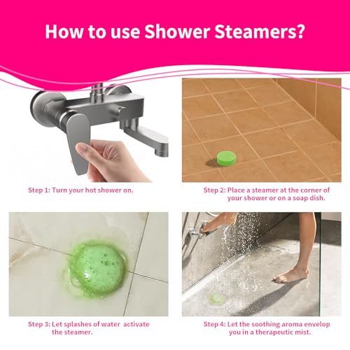 24 pcs Shower Steamers Aromatherapy Shower Tablets, Stress Relief and Luxury Self Care,Vegan Organic Shower Bomb Set, Pampering Birthday Relaxing Presents Hampers for Women Mum Ladies Teen Girls - Image 4