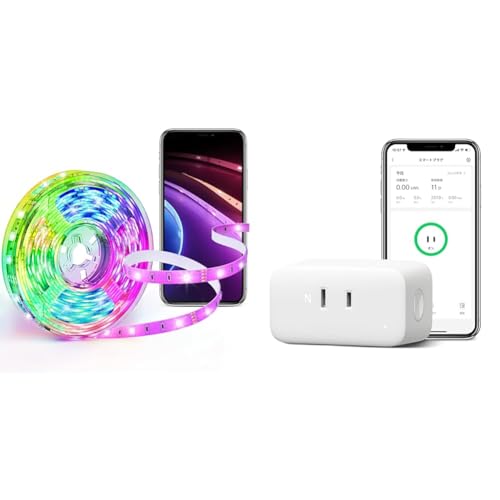 �y�Z�b�g�����z�yCompatible with Alexa�F��zSwitchBot �X�C�b�`�{�b�g LED �e�[�v���C�g Alexa RGB �������F �}���`�J���[ 1600���F led�e�[�v Wi-Fi & Bluetooth �ԐڏƖ� 5m + �X�}�[