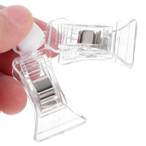 Clips dobles para estantes de supermercado con cabezal giratorio que organiza su comercio, 20 pc 3