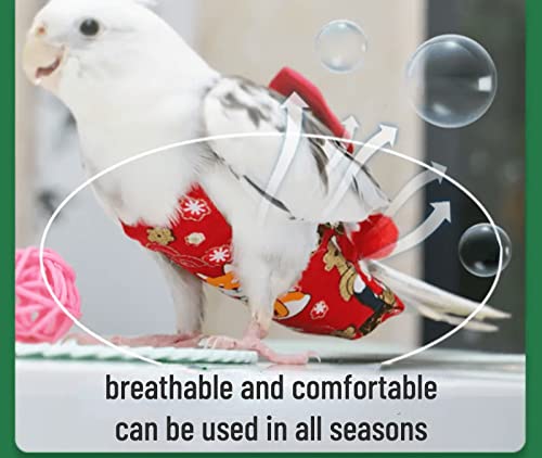 Bird Flight Suits Diapers, Parrot Flight Suits Diapers For Monk Parakeets, Cockatiels Flight Suits, Parrot Clothes, Bird Training Nappy Suit Liners Clothes (M, Purple-A) #TOP6