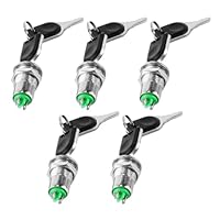 5 STÜCKE Elektrischer Schlüsselschalter ON Off Keyswitch Metalldrehschalter 2-polig mit passenden Schlüsseln für Telefonschrank Meter Box usw