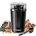 Aigostar Molinillo de Café Eléctrico, con Cuchilla de Acero Inoxidable, Semillas Especias Frutos Secos Molinos de Cuchillas de 200W Potencia, Capacidad 60gr con Cepillo para Limpieza, Libre de BPA