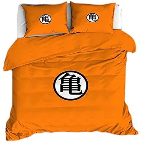 oneforus Anime Dragon Ball Z Bedding Set Kakarot Printed Quilt Cover with Pillowcase Set Duvet Cover Set for Home Bedroom, Single(Duvet Cover 135 x 200) Cover