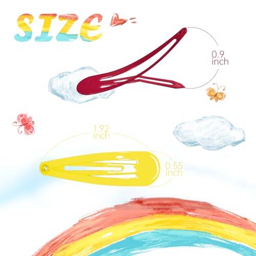 Cocplok 120 Pcs Colorful Snap Hair Clips Hair Barrettes For Girls,Clips Candy Color Hair Accessories For Kids Teens thumb #1