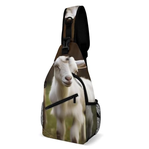 Cute Goat mochila bandolera deportiva para senderismo