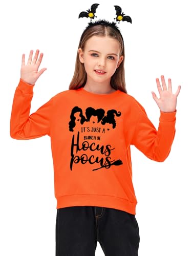 Image of Remimi Kids Halloween Sweatshirt Long Sleeve Thanksgiving Tops 3-14 Years