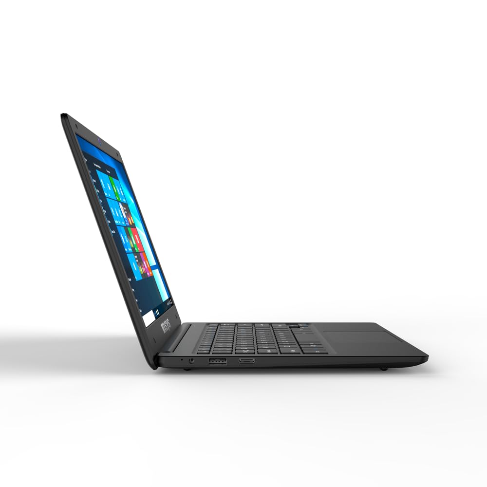 12-inch Laptop, Celeron N4020C, 4GB RAM, 256GB storage, Windows 11, Black