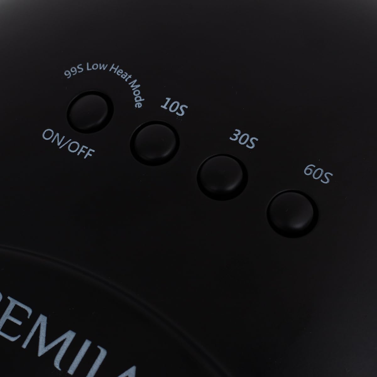 Semilac Lámpara UV LED 24 W/48 W All Black – Lámpara de uñas con LED dual, temporizador, sensor de movimiento y modo de bajo calor