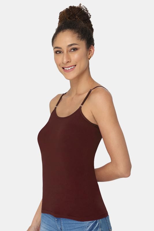 Image of Intimacy Cotton Camisole for Women with Adjustable Spaghetti Straps Comfortable Everyday Wear Camisole Slip for Women