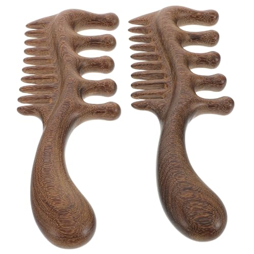 WOFASHPURET Wooden Scalp Massager Comb Multi-use Wide Tooth Brush Natural Acupressure Tool for Relaxation
