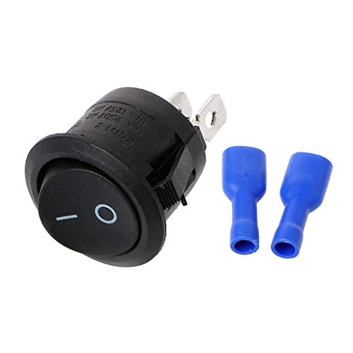 Ein/Aus Rundschalter + Crimp Buchsen Für Auto Boot Druckknopfschalter Ein/Aus Wasserdicht Momentaner LED Steuerhebel Start/Stopp Taktiler Dimmer Detektor Sensor Umschalten