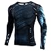 HIMIC E77C 3D Super Hero Close-Fitting Quick-Drying Elastic Sport Cosplay T-Shirt Long Sleeve(Large, Soldier Long 2)