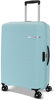 American Tourister Liftoff+ with TSA Lock & 8 Wheel, 67 CM Medium Hard PP Check-in Suitcase for Travel/Trolley Bag for Travel/Travel Bag with Double Wheel for Women & Men - Spa Blue