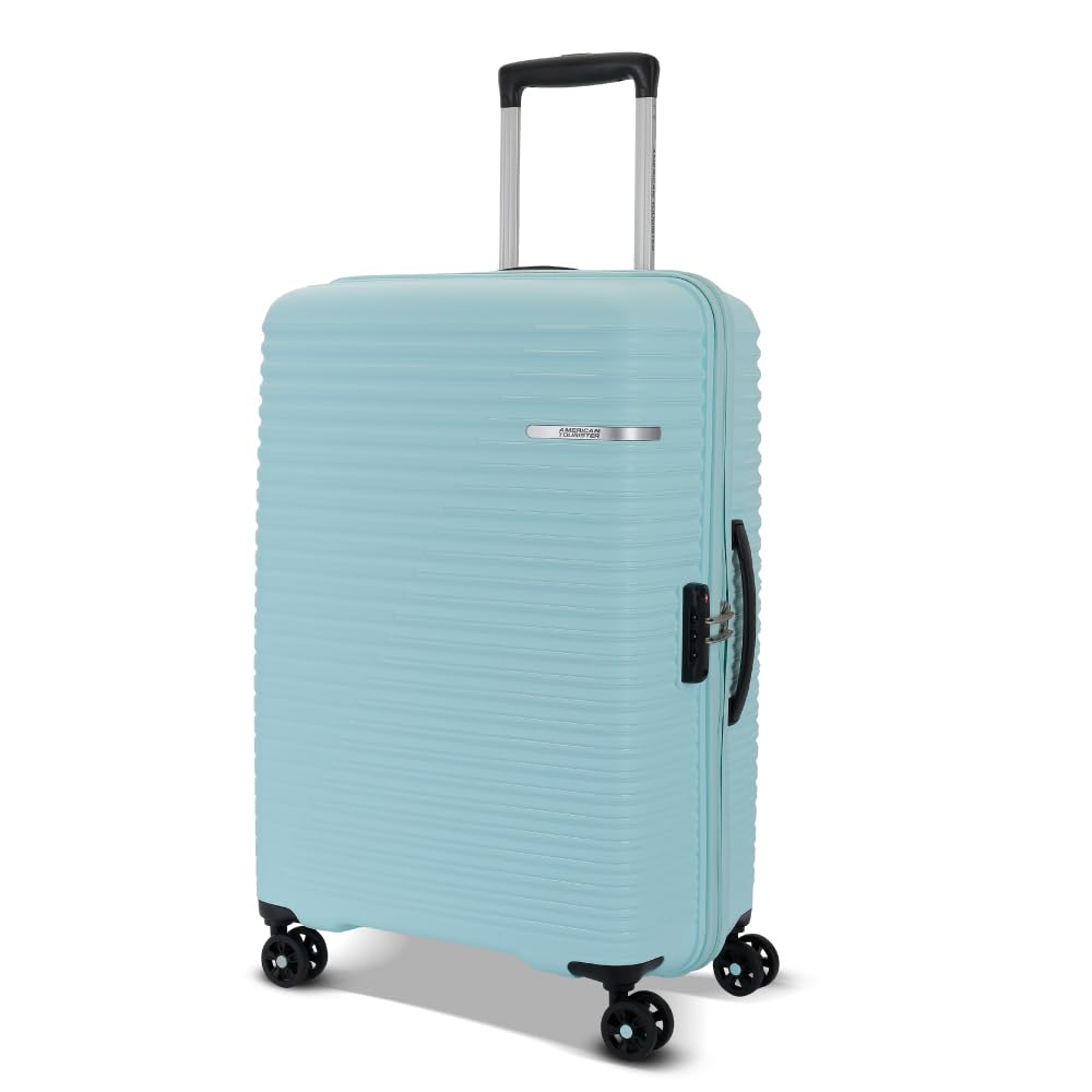 American Tourister Liftoff+ with TSA Lock & 8 Wheel, 67 CM Medium Hard PP Check-in Suitcase for Travel/Trolley Bag for Travel/Travel Bag with Double Wheel for Women & Men – Spa Blue American Tourister Liftoff+ with TSA Lock & 8 Wheel, 67 CM Medium Hard PP Check-in Suitcase for Travel/Trolley Bag for Travel/Travel Bag with Double Wheel for Women & Men – Spa Blue