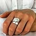 Silverly Anillo Mujeres en Plata de Ley 925 Banda Larga Concha Ojo de Shiva Ajustable Imagen de Silverly Anillo Mujeres en Plata de Ley 925 Banda Larga Concha Ojo de Shiva Ajustable