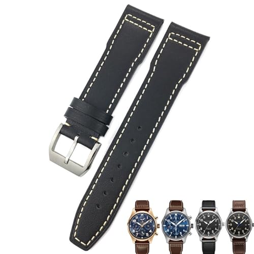 Bracelet montre IWC Pilot cuir vachette idéal au quotidien et au bureau