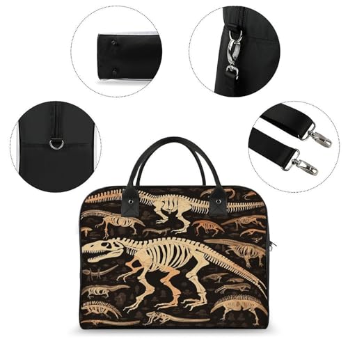 Bolso bandolera de nylon con estampado de esqueleto de dinosaurio miniatura 6