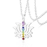 Collana dei 7 chakra: i chakra rappresentano il flusso di energia nel tuo corpo e incarnano l'energia di tutti e sette i chakra: radice, sacrale, plesso solare, cuore, gola, terzo occhio e corona. Ognuno rappresenta equilibrio, armonia e guarigione spirituale, i chakra contribuiscono al tuo benessere generale quando sono aperti o equilibrati;