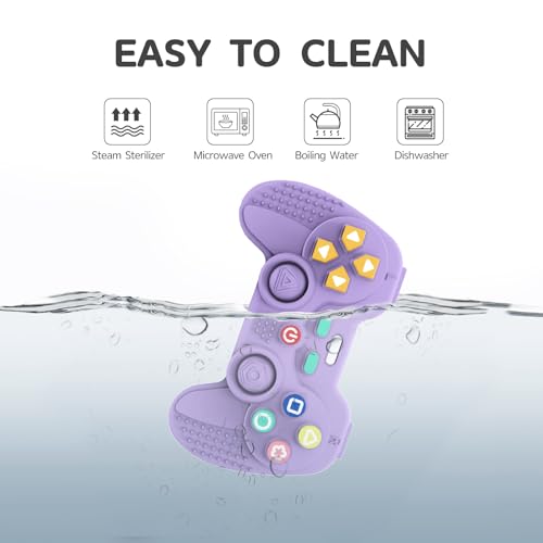 Image of Hooku Silicone Teething Toys for Babies 0-6 Months, Teethers for Babies 6-12 Months, Remote Teether for Baby, Sensory Toys for Babies, Baby Chew Toys