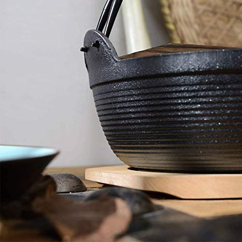 Wok sazonado con fondo aplanado para salteados asiáticos miniatura 4