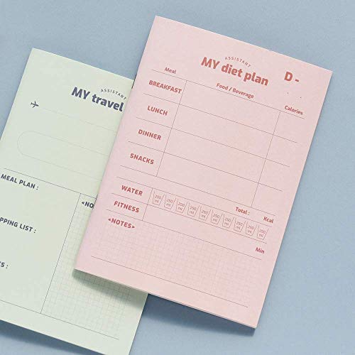Carnets de notes A5 pour plan de repas et recettes avec pages de suivi structurées - 4