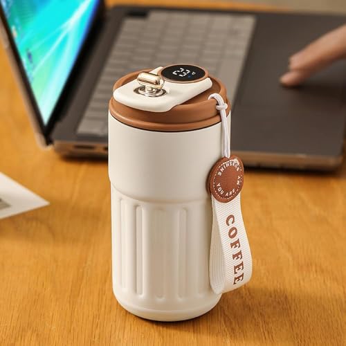 Image of RASHIYA Coffee Mug Cup Digital Display, 316 Stainless Steel Travel Mug,Double Walled Stainless Steel Tumbler, Vacuum Insulated Coffee Mug Leakproof Lid,Multi Colour,Pack of 1