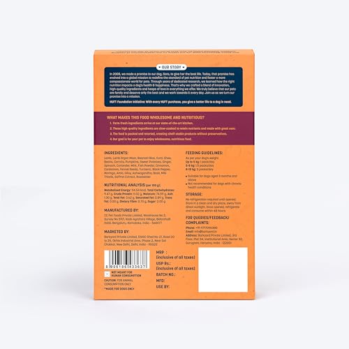 Image of Sara's Wholesome by HUFT Flavours of India Mutton Biryani Wet Dog Food - 100 gm (Pack of 5) | Value Pack | Real Mutton Recipe | Complete & Balanced Nutrition for Dogs of All Breeds