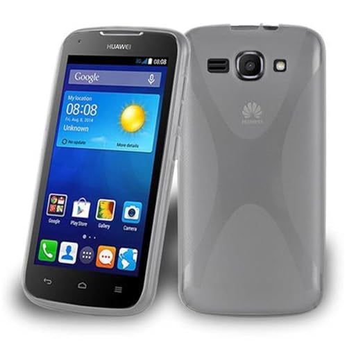 Cadorabo Custodia per Huawei ASCEND Y520 in SEMI TRANSPARENTE - Morbida Cover Protettiva Sottile di Silicone TPU con Bordo Protezione - Ultra Slim Case Antiurto Gel Back Bumper Guscio